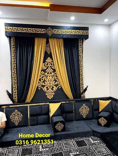 L shape sofa/Saudi Majlis/Arabic majlis /Arbi Sofa/stylish majlis 13