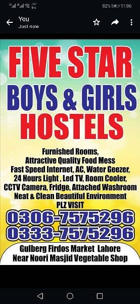 Five Star Group of Boys & Girls Hostel Lahore 1