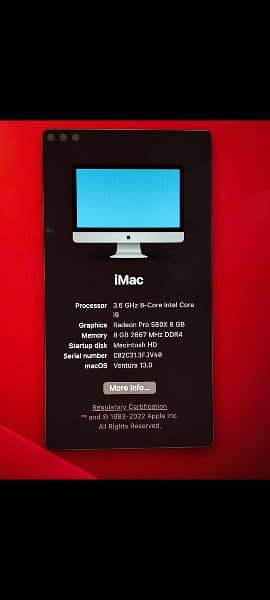 iMac Retina 5K 27" 2019 Core i9 8-Core 8GB Graphics 7