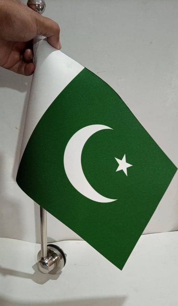 Diplomat Car Flag pole for & Pakistan Flag for car, from Lahore 1