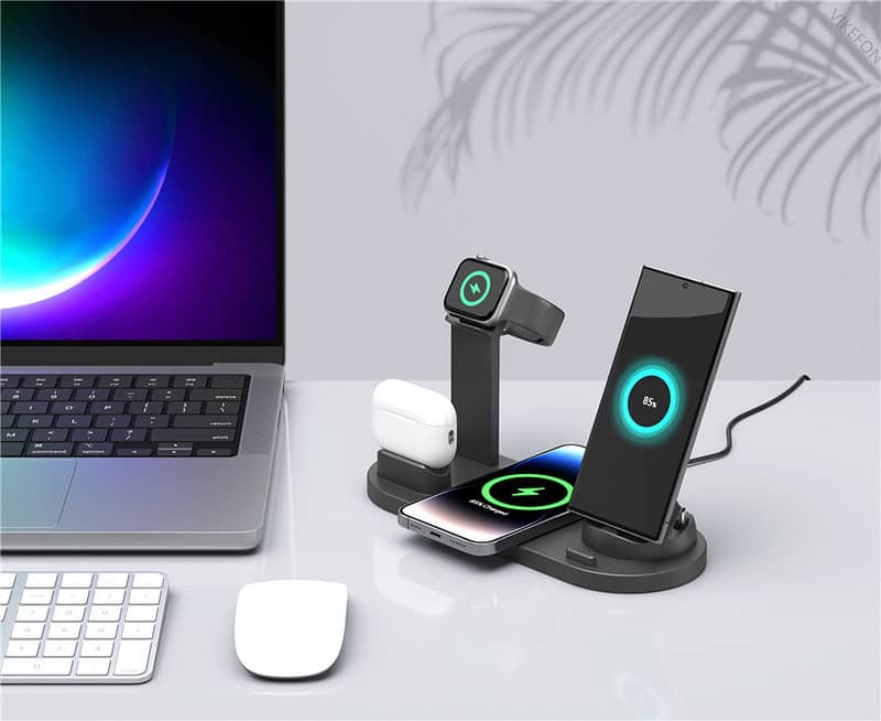 Wireless Charger Stand Pad Fast Charging Dock. 4