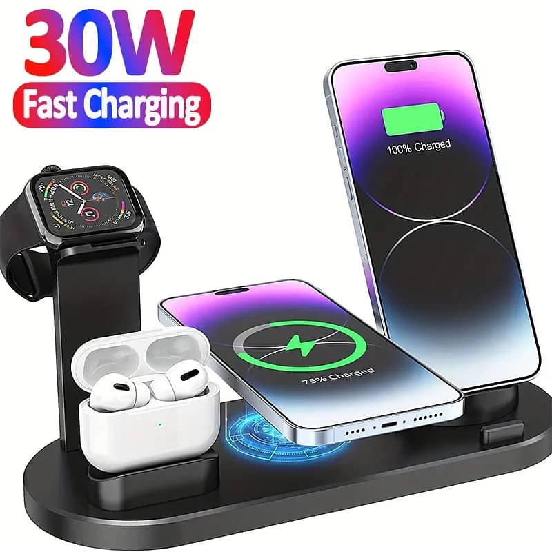Wireless Charger Stand Pad Fast Charging Dock. 11