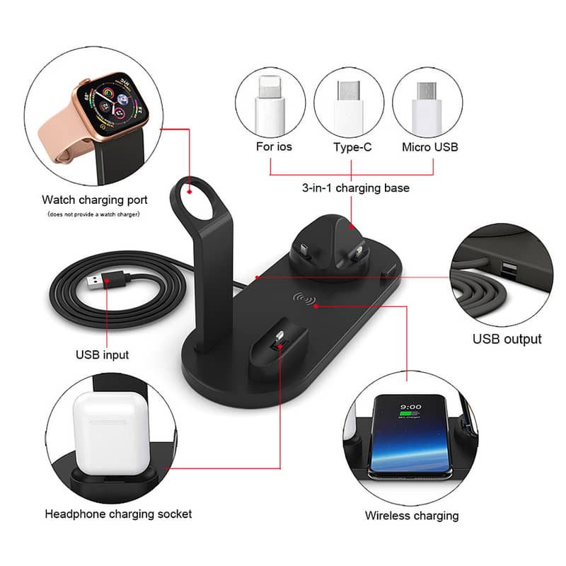 Wireless Charger Stand Pad Fast Charging Dock. 18
