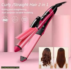 1 x 2 In 1 Hair Curling And Straightening Set 0