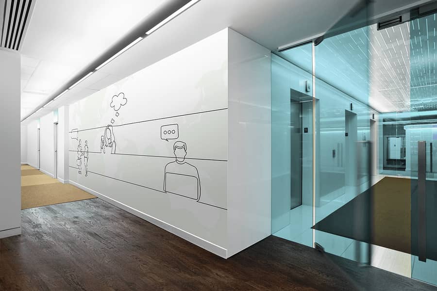 GYPSUM BOARD DRYWALL PARTITION, GLASS PARTITION, OFFICE RENOVATION 8