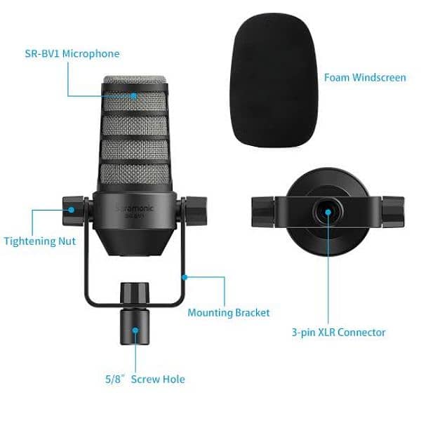 Saramonic Rode Microphone for Broadcasting Voice over,Podcasting
Mic 4