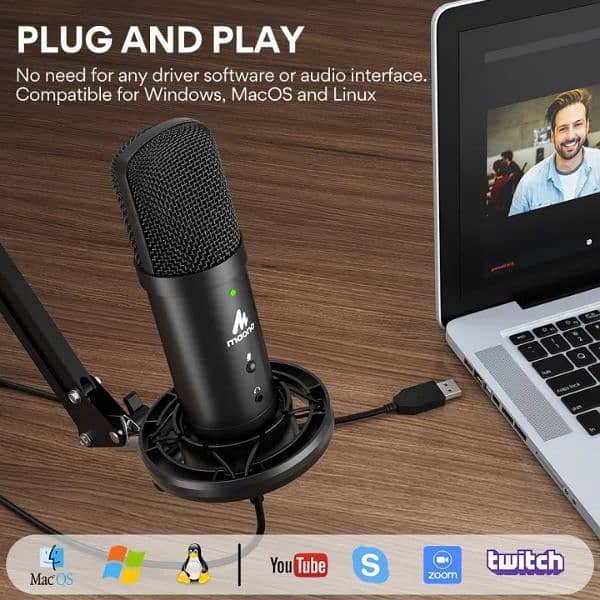 MAONO 401 Professional USB Podcasting Microphone best voiceover Mic 1