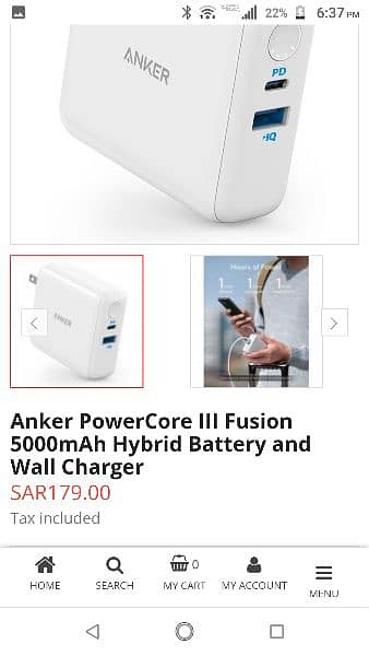 Anker power bank+charger 5000mah 3