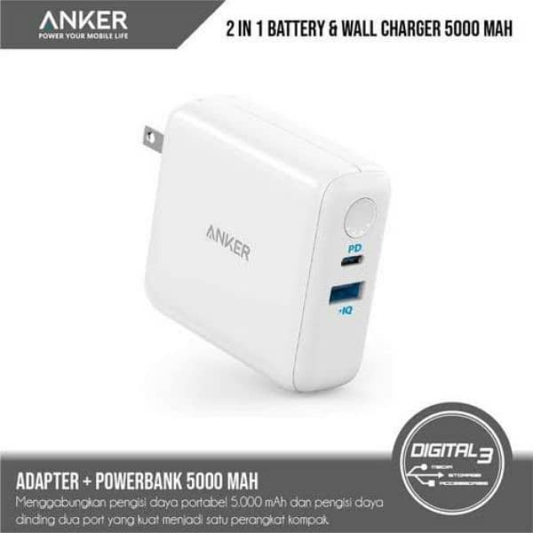 Anker power bank+charger 5000mah 4