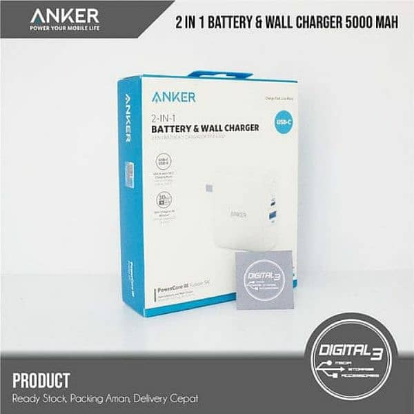 Anker power bank+charger 5000mah 5