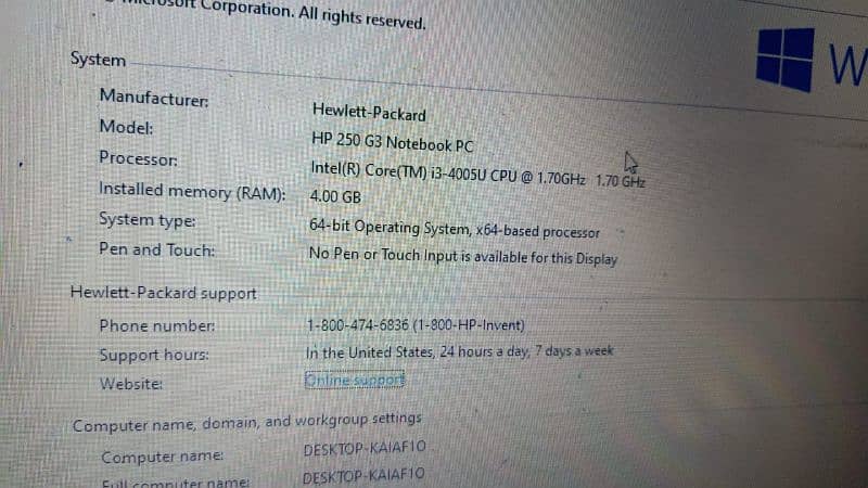 Hp Laptop i3 4th Generation Exchange possible 0