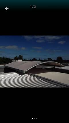 electric motorized folding retractable roof for homes and offices