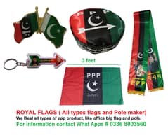 PP P  Car Flag pole & Palestine flag for car