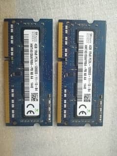 8gb RAM (4+4) DDR3L 10 by 10 condition 100% Original 0