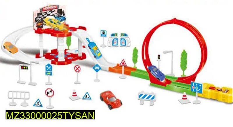 rail car toy track playset 1