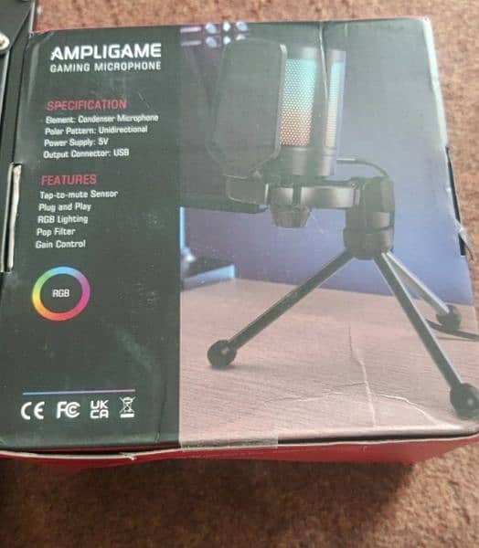 Fifine A6V Ampligame - USB RGB Gaming & Streaming mic Microphone 3