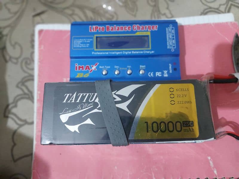 6s 22.2V 10000mah tattu gensace 25C LiPo Battery with charger 0