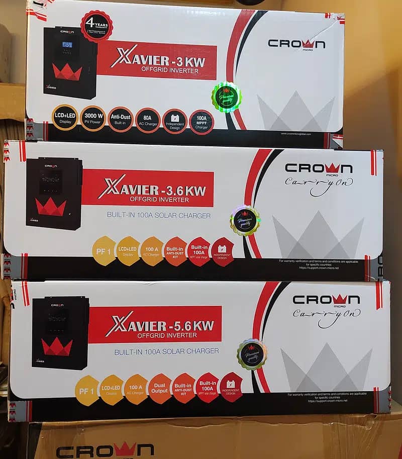 Crown Xavier 5 6kw Hybrid Offgrid Dual Output Mppt Solar Inverter