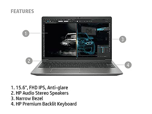 HP ZBook Power G9| i7-12th Gen| 8GB RTX A2000| 64GB RAM DDR5/256GB SSD 15