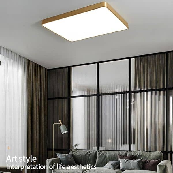 Rectangular Full Copper Ceiling Light Modern Luxury Ultra 8