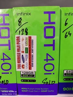INFINIX HOT 40i 16/128 BOX PACK OFFICIAL ONE YEAR WARRANTY WALA 0