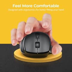 Victec Wireless Mouse 5 Adjustable Dpi Silent Ergonomic Design Mouse