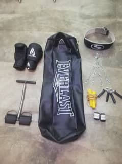 4 FEET EVERLAST BOXING BAG WITH GLOVES AND MANY MORE