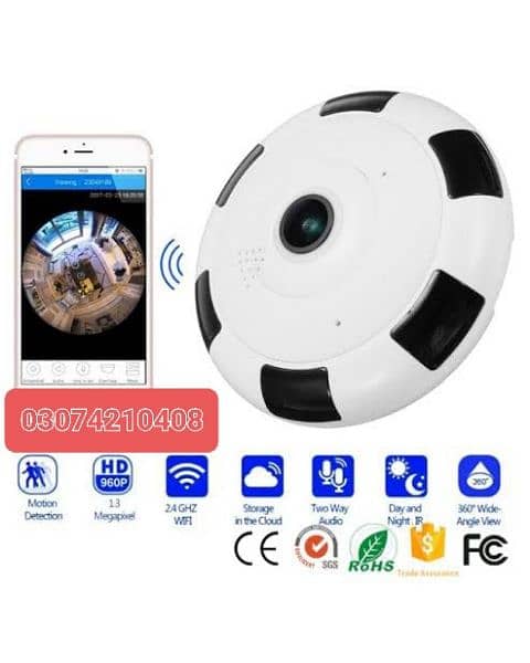 v380 Wifi Wireless camera cctv Security HD panoramic 360 camera indoor 0