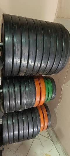 Olympic Rubber Weight Plates Imported Slightly Used For Sale