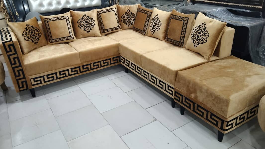 sofa set/6 seater sofa set/L shape sofa/wooden sofa for sale in lahore 11