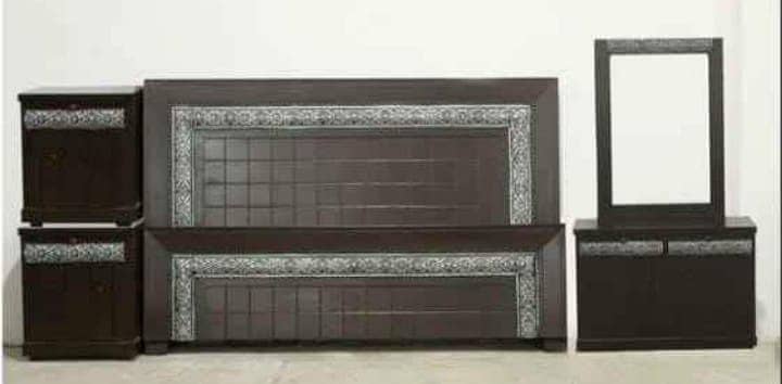 bed / king size double bed / wooden bed / bed dressing side table 8