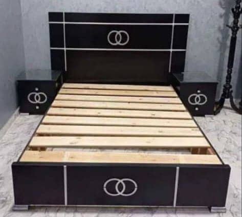 bed set/double bed/pure wood bed/bedroom/showcase/cupboard/almari 1