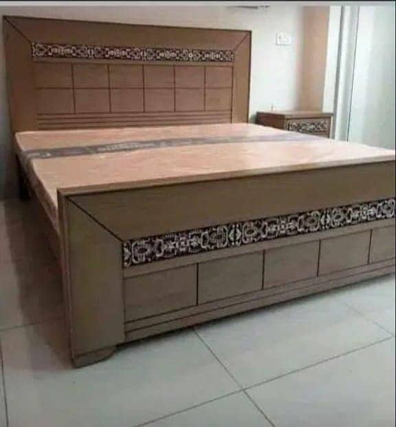 bed set/side table/wardrobe/double bed/almari/showcas/bridal furniture 9