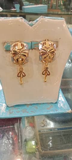 Gold tops earrings baleya ring