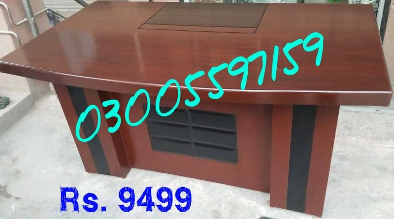 Office table leather top 4,5ft furniture sofa chair desk study meeting 2