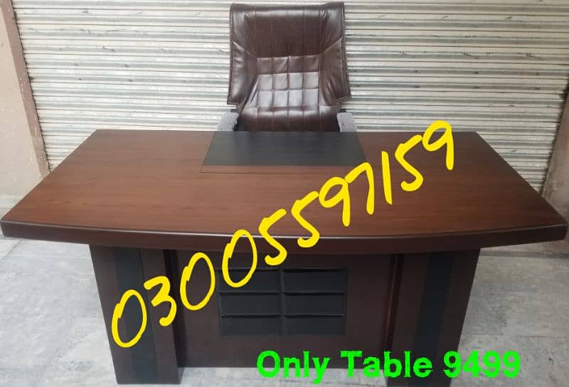 Office table leather top 4,5ft furniture sofa chair desk study meeting 7