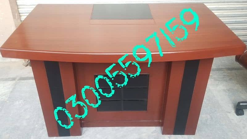 Office table leather top 4,5ft furniture sofa chair desk study meeting 9