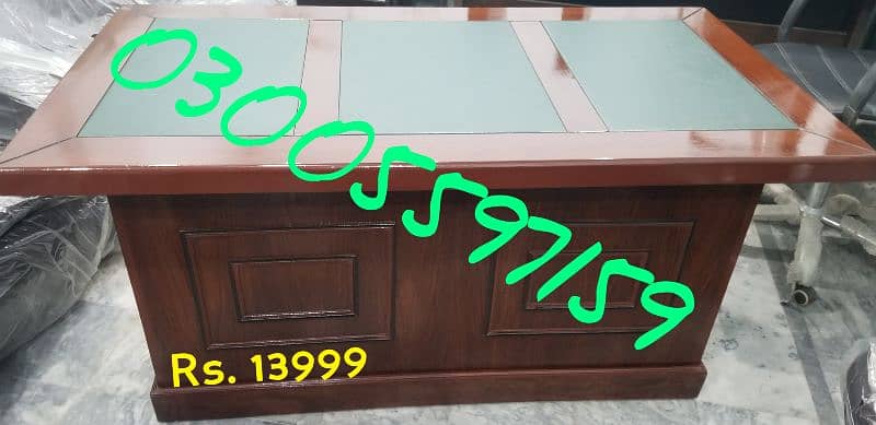 Office table leather top 4,5ft furniture chair desk study meeting use 13