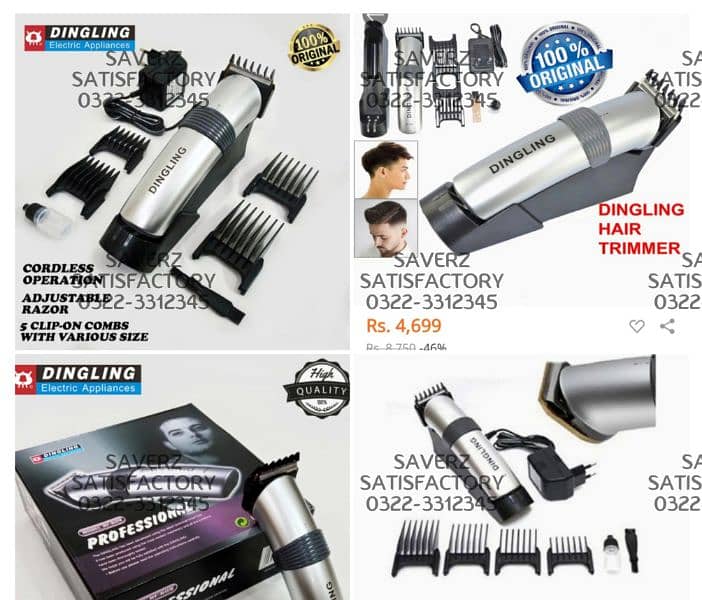 Original trimmer Dingling clipper Kemei Beard Hair iron Shaver Machine 9