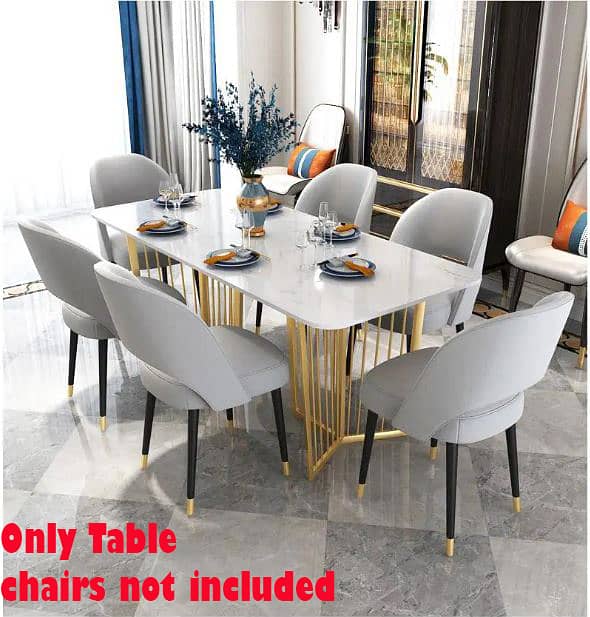 Luxury marble dining table marble effect sheet top dining table 0