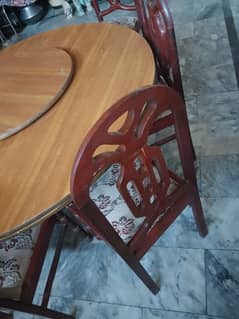 Dining Table with 6 chairs wooden Table