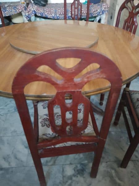 Dining Table with 6 chairs wooden Table 2
