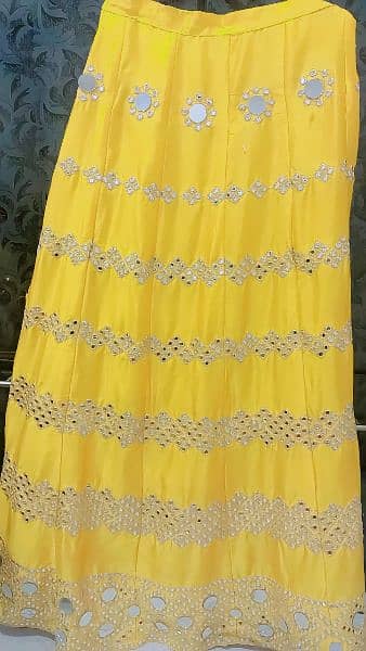 Yellow lehnga kurti or dupta its bridal mehndi dress. One time used 3