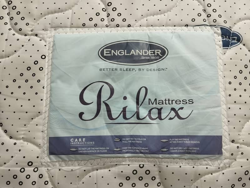 Englander Rilax Spring Mattress King Size 78x72 with waterproof cover 1