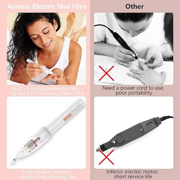 nail drill usb rechargeable adjustable speed 5