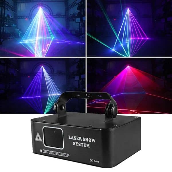 RGB Laser Beam Line Scanner Projector DJ Disco Stage Lighting Effe 4