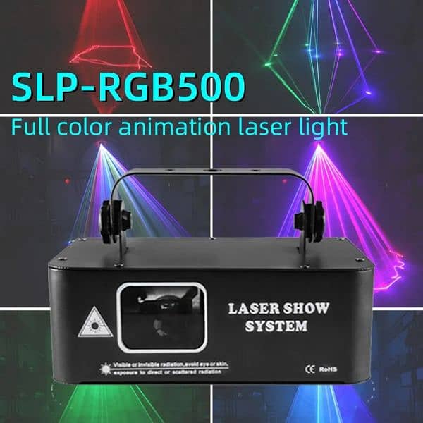 RGB Laser Beam Line Scanner Projector DJ Disco Stage Lighting Effe 0