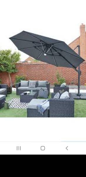 Garden umbrella side pole and center pole umbrellas 1