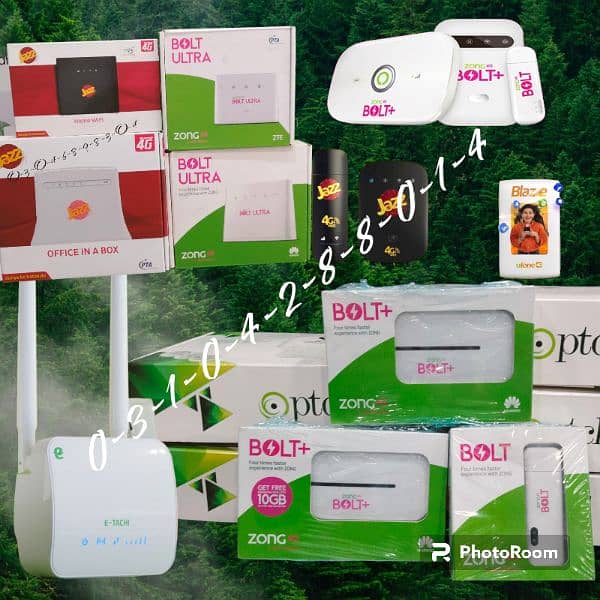 All Jazz zong ptcl 4G internet devices Available Lan port Routers 0