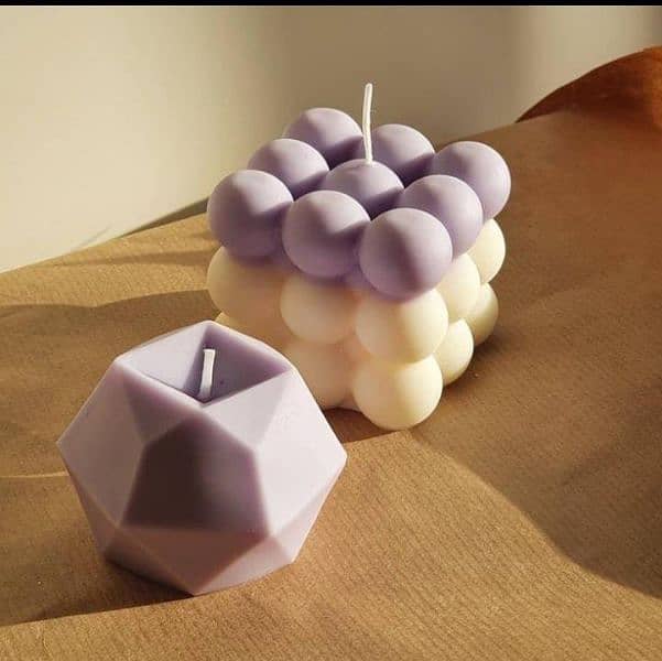 hand made scented bubble candles 5